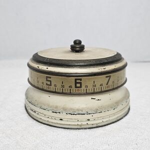 Vintage Lux Mystery Rotary Tape Measure Clock